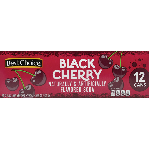 Best Choice BLACK CHERRY SODA 12/12Z Same-Day Delivery or Pickup