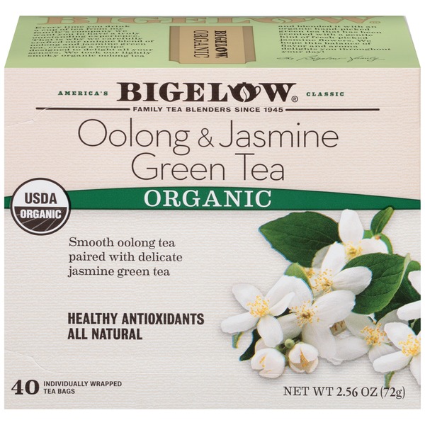 Bigelow Oolomng & Jasmine Green Tea (40 ct) Instacart