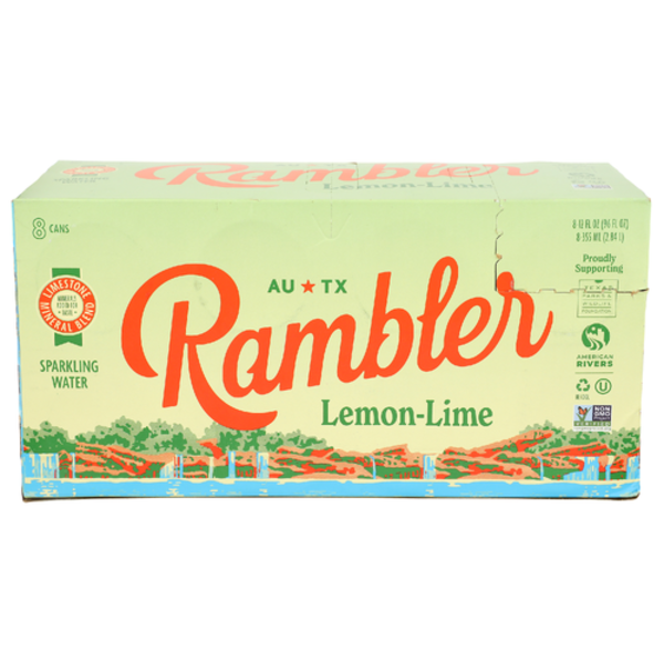 Rambler Lemon Lime Sparkling Water 8 Pack