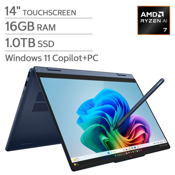 Lenovo IdeaPad 5 2-in-1 14" Touchscreen Laptop -  Ryzen AI 7 445 Processor - WUXGA (1920 x 1200) -