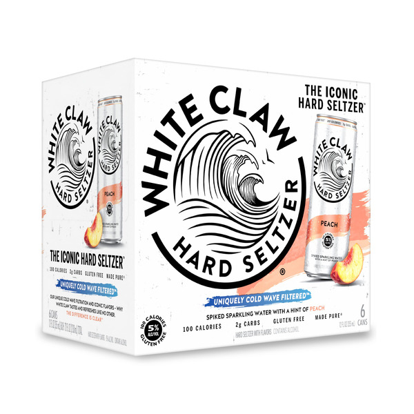 White Claw Hard Seltzer Peach Same-Day Delivery | Binny's Beverage