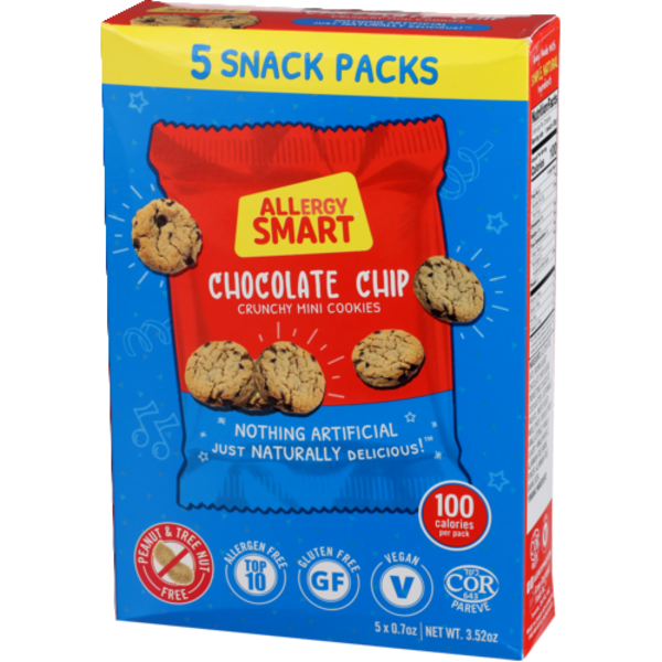 Allergy Smart Chocolate Chip Crunchy Mini Cookies 5 Pack