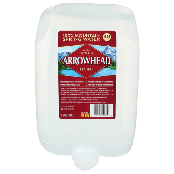 Arrowhead Water Spring Water - 2.5 Gallons