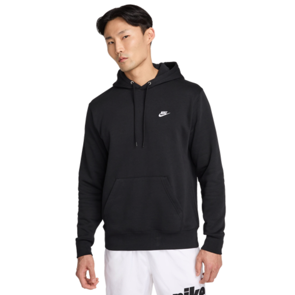 Nike Men's Club Fleece Hoodie, XL - Black