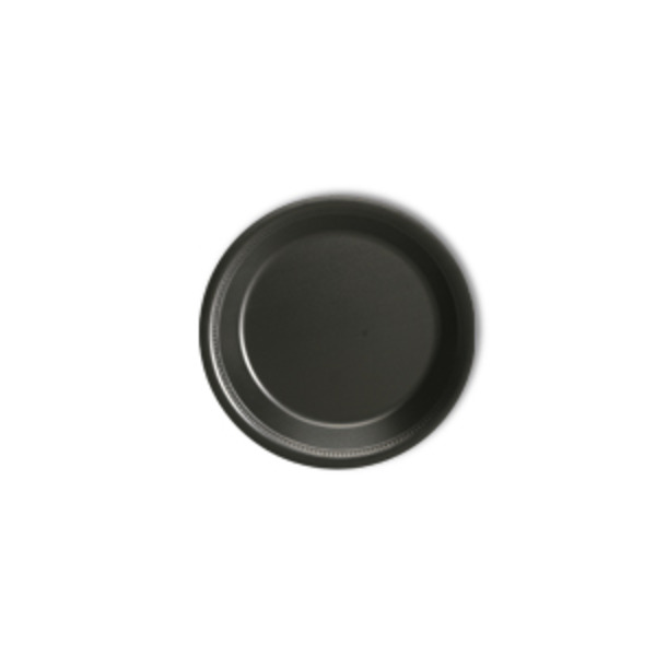 Darnel - 10" Black Plastic Plates, 1-Compartment - 125 Ct