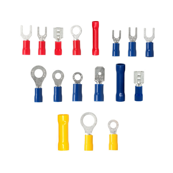 Utilitech Butt Splice Connector, Female Disconnect, Ring and Spade Vinyl Terminal Kit with Yellow, Blue, and Red Assorted Multiple colors/finishes 175 -Count