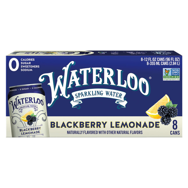 WATERLOO Blackberry Lemonade Sparkling Water - 8 Pack, 12 fl oz Cans