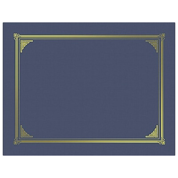 GE ographics Linen Mini Certificate Covers - Navy - 9-3/4" x 6-1/2"