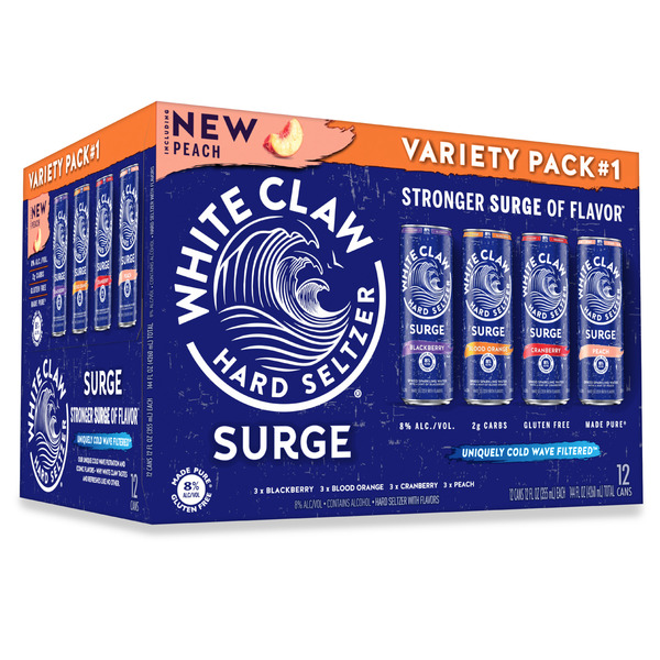 White Claw Surge Hard Seltzer Variety Pack No. 1, 12 Pack, 12 fl
