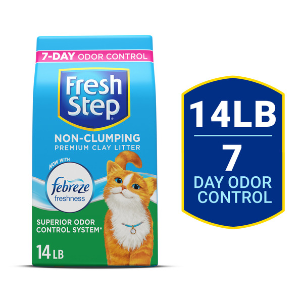 Fresh Step Non Clumping Cat Litter With Febreze Freshness, With