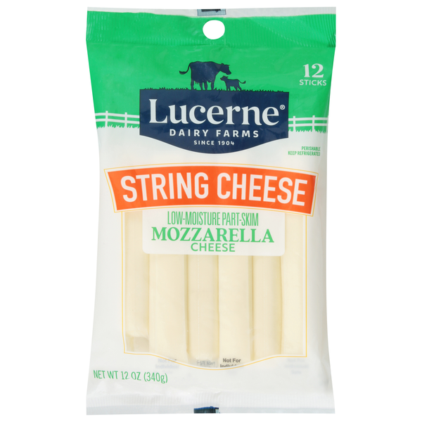 Lucerne String Cheese, Low-Moisture, Mozzarella, Part-Skim