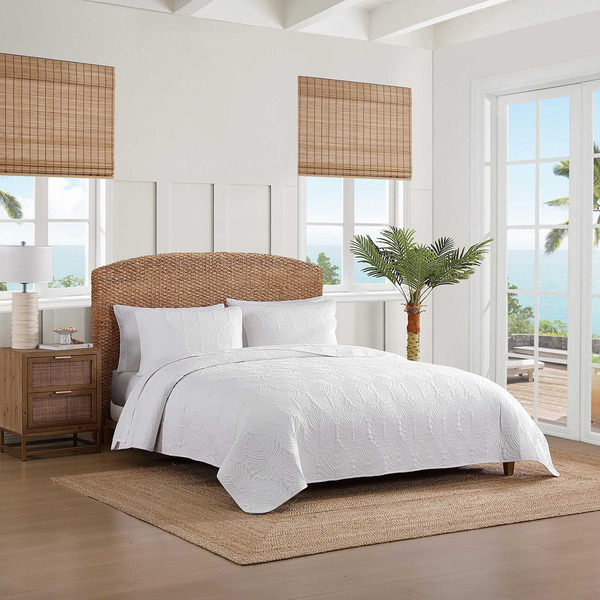 Tommy Bahama 3-Piece Quilt Set, Twin - White