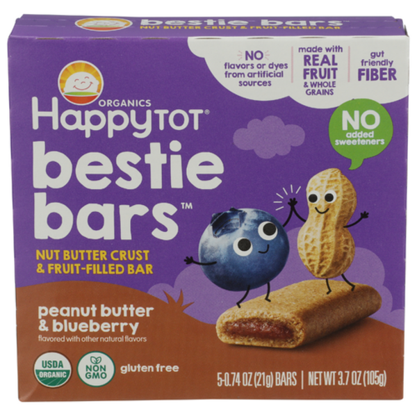 Happy Tot Organic Peanut Butter & Blueberry Bestie Bars 5 Pack