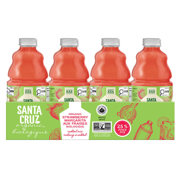 Santa Cruz Organic Strawberry Margarita Cocktail Mix 1.89 L