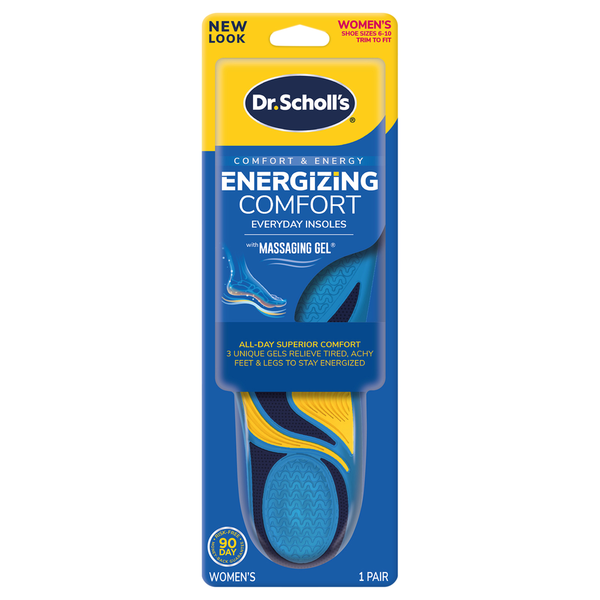 Scholl's Everyday Insoles, with Massaging Gel, Women's