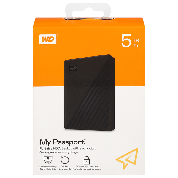 Western Digital HDD, 5 TB, Portable Same-Day Delivery or Pickup