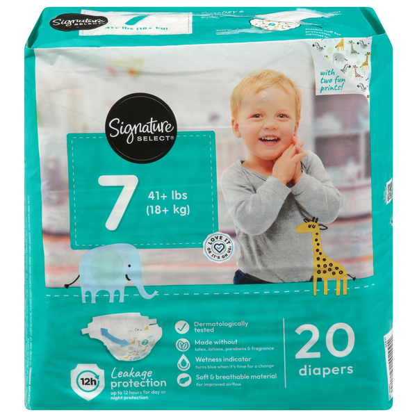 Signature SELECT Size 7 Diapers (41+ lbs (18+ kg))