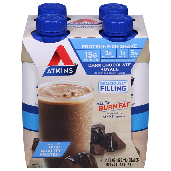 Atkins Protein-Rich Shake, Dark Chocolate Royale