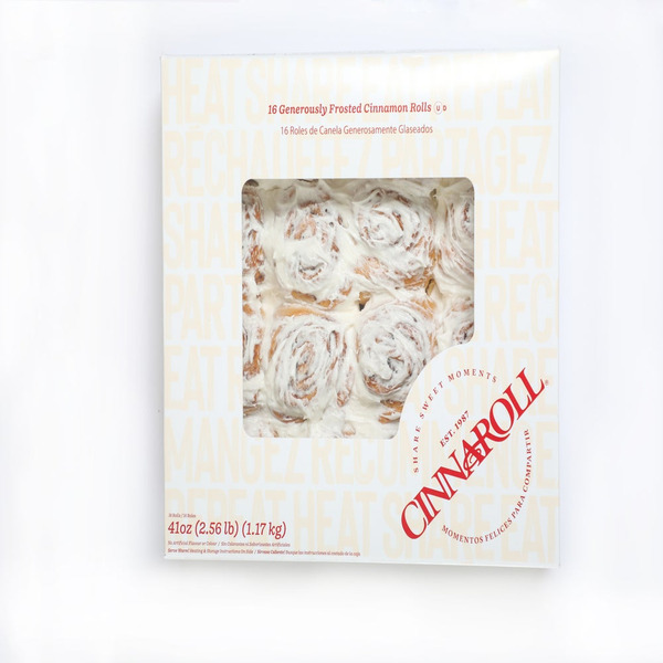 Cinnaroll 16 Generously Frosted Cream Cheese Cinnamon Rolls Same