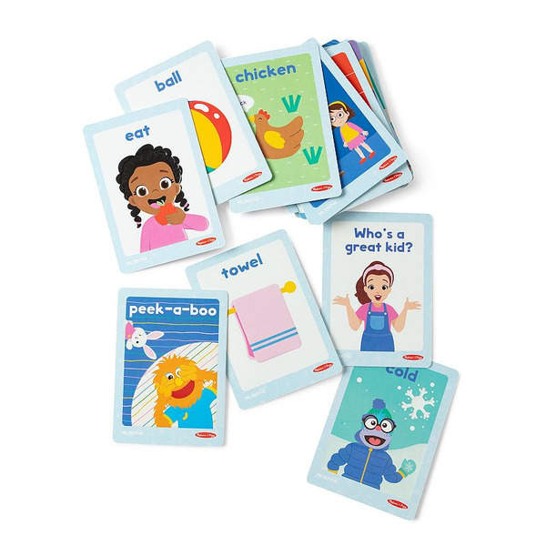 Melissa & Doug Boys' & Girls' Ms. Rachel First Words Textured Sensory Flashcards Preschool Learning Toy