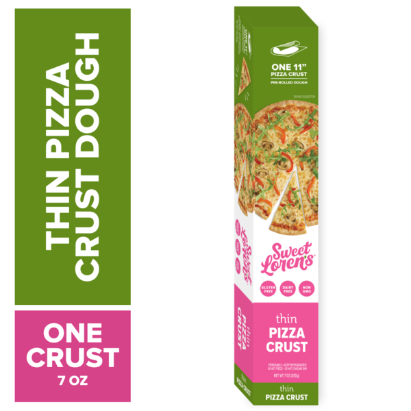 Sweet Loren's Refrigerated Thin Pizza Crust, Gluten Free & Vegan