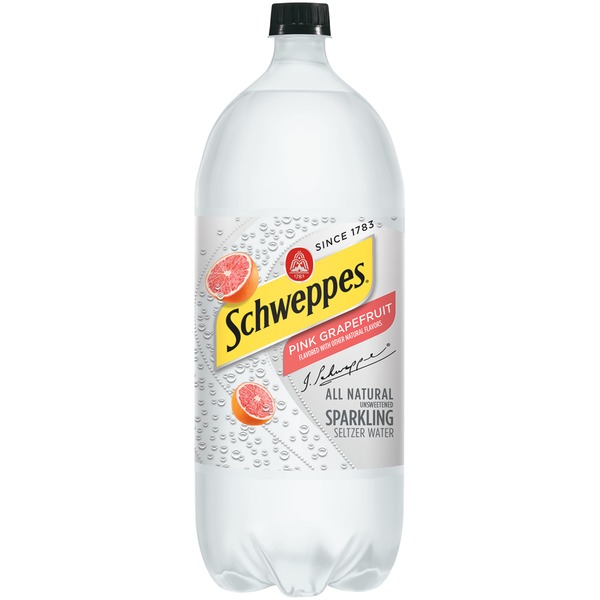 Schweppes Pink Grapefruit Sparkling Seltzer Water (67.63 fl oz) Instacart