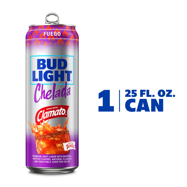 Bud Light Chelada Fuego Beer 25 Fl Oz Tall Can Same-Day Delivery