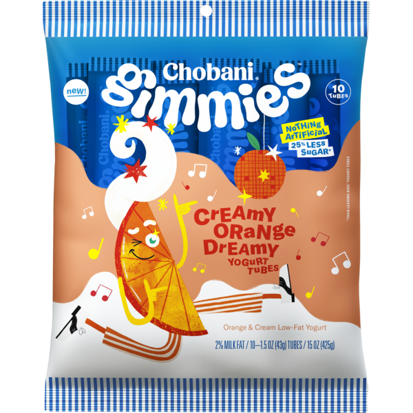 Chobani Gimmies Creamy Orange Dreamy Yogurt Tubes Same-Day