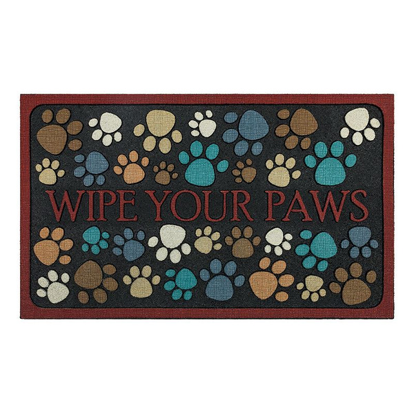 Sonoma Goods For Life Modern Paws 18\" x 30\" Doormat, Black, 18X30