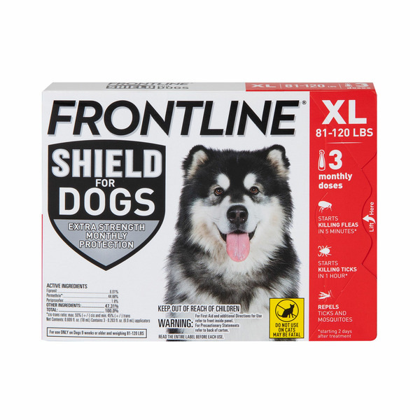 FRONTLINE Shield Flea & Tick Treatment for 81-120 Pound Dogs