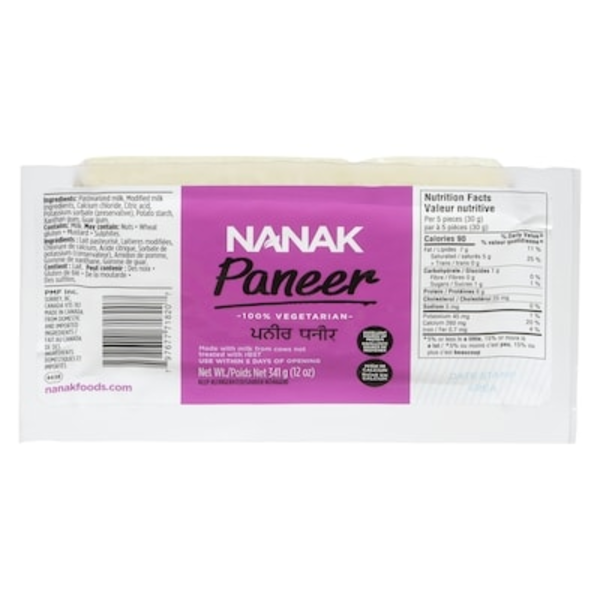 No Frills Nanak's 100% Vegetarian Paneer Same-Day Delivery | Instacart