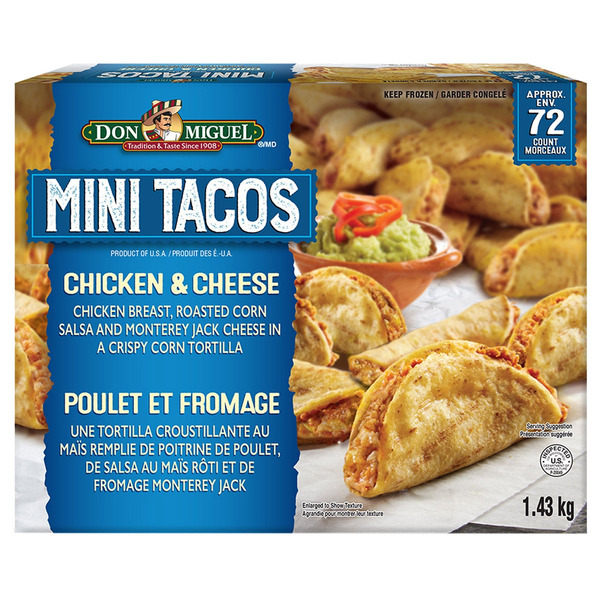 Don Miguel Mini Chicken & Cheese Tacos 1.43 kg