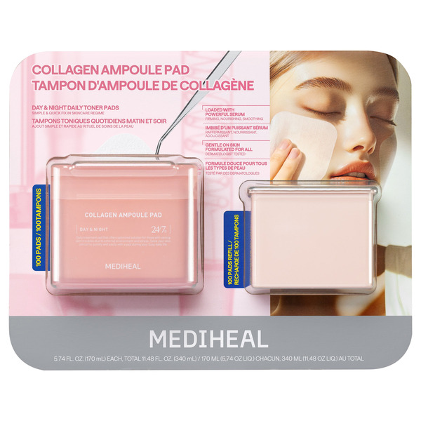 MEDIHEAL Collagen Ampoule Toner Pads