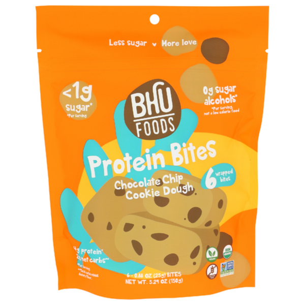 Bhu Foods Organic Chocolate Chip Cookie Dough Keto Bites 6 Pack