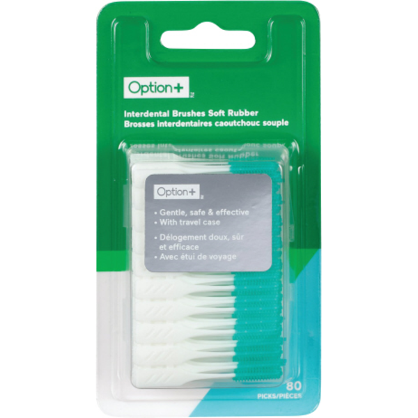 OPTION+ Rubber Soft Interdental Brushes Same-Day Delivery | Rexall