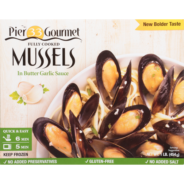 Pier 33 Gourmet Mussels in Butter Garlic Sauce Same-Day Delivery