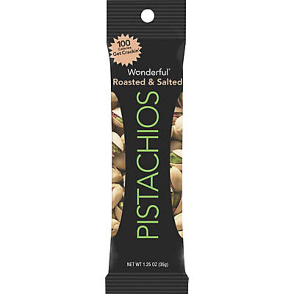 Wonderful - 100 Calorie Roasted & Salted Pistachios - 12/1.25 oz pkg