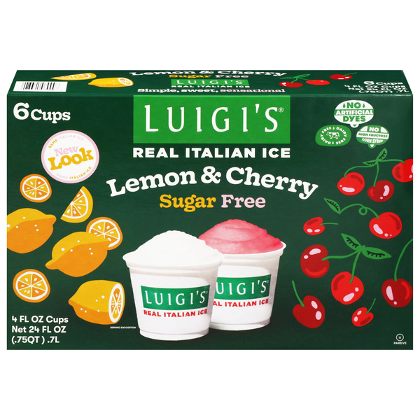 LUIGI'S® No Sugar Added, Lemon,Cherry Variety Pack Same-Day