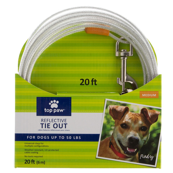Top Paw Reflective Dog Tie-Out Cable