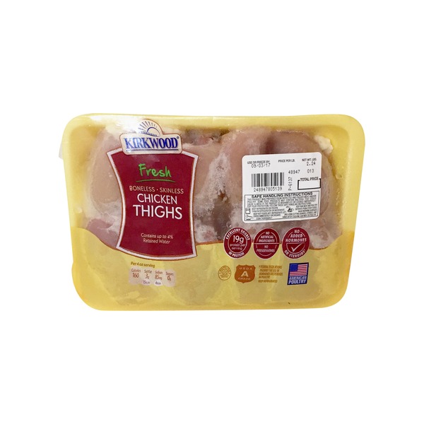 Kirkwood Fresh Boneless Skinless Chicken Thighs (1 lb) from ALDI