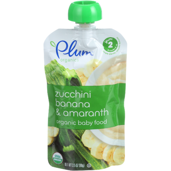 Plum Organics Banana, Zucchini Amaranth Baby Food Same-Day