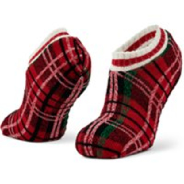 Magellan Outdoors Women's Sweatercuff Plaid Lodge Slippers, Medium