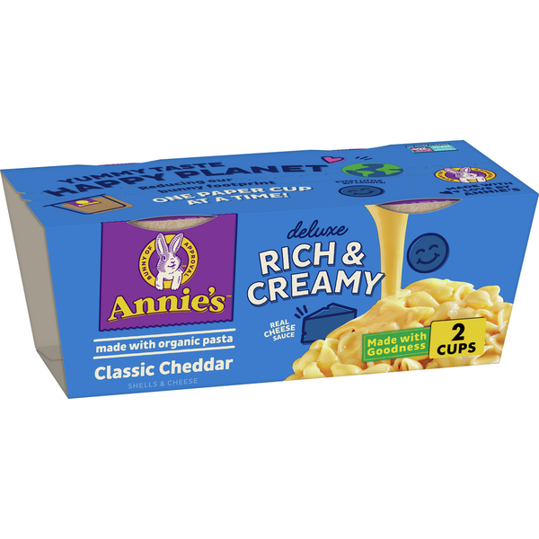 Annie's Classic Cheddar Deluxe Rich and Creamy Micro Mac and