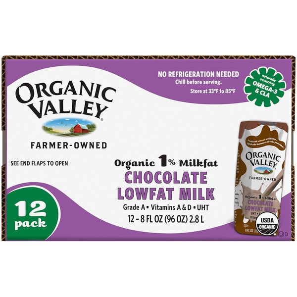 Organic Valley UHT Chocolate Single Serve Milk (12 ct) Instacart