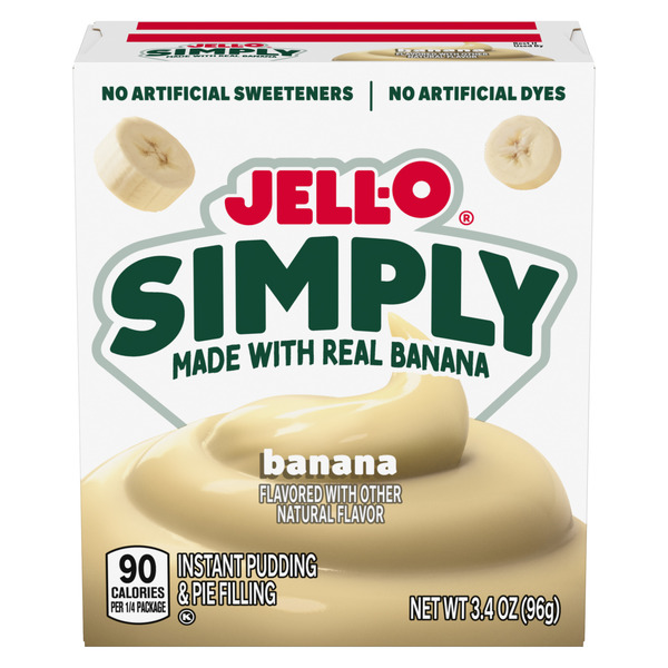 Jell-O Simply Banana Flavored Instant Pudding & Pie Filling Mix