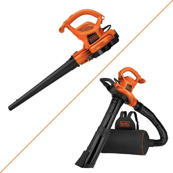 Black+decker 12 Amp 250 Mph 400 Cfm Corded Electric 3-in-1 Backpack Leaf Blower, Vacuum & Mulcher