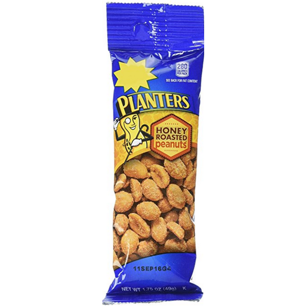 Planter - Honey Roasted Tube PEanuts - 1.75 Oz