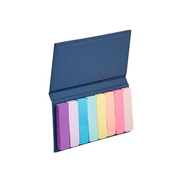 Poppin Sticky Page Markers - Assorted Pastels - 3" x 1-5/8"