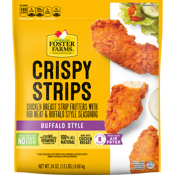 Foster Farms Buffalo Style Crispy Chicken Strips, Frozen