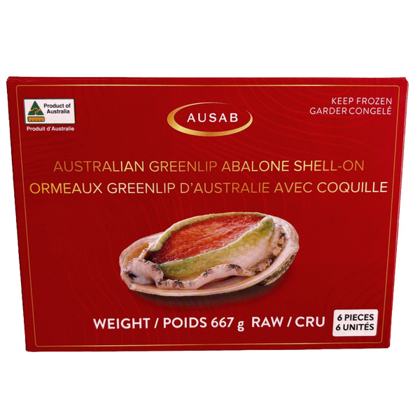 AUSAB Shell-On Australian Greenlip Abalone